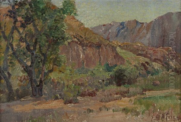 Cliffs In Mission Valley by Charles Arthur Fries