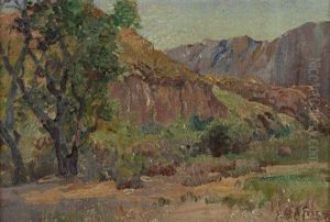 Cliffs In Mission Valley by Charles Arthur Fries