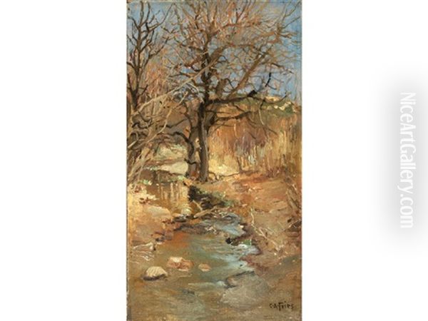 Autumn Landscape With Creek - view 1