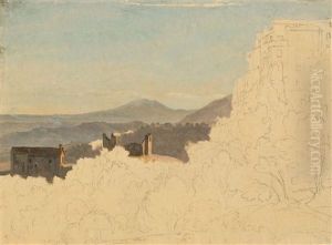 Blick Von Olevano Auf Den Monte Artemisio (unvollendet/unfinished) (+ Gate Of Olevano, Pencil;  Verso)