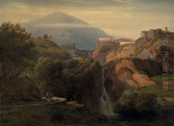 Tivoli (grosser Wasserfall Mit Vesta- Und Sibyllentempel) - view 1