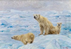 Three Polar Bears by Richard Bernhardt Louis Friese