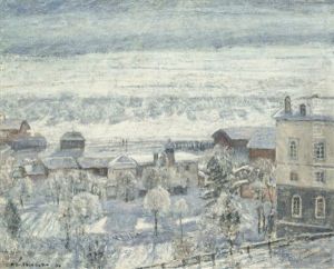 Winter Morning/winter Sunrise by Frederick Carl Frieseke