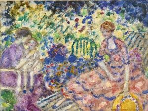 Study For "breakfast In The Garden" by Frederick Carl Frieseke