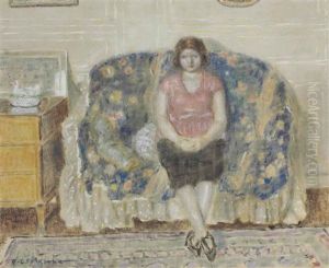 Woman In An Interior by Frederick Carl Frieseke