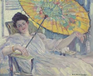 Woman With Parasol by Frederick Carl Frieseke