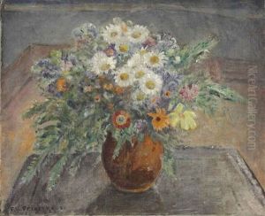 Alpine Flowers (flowers In A Brown Vase) Alpine Flowers (flowers In A Brown Vase)