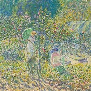 Rose Garden, Giverny by Frederick Carl Frieseke