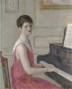 Woman At A Piano by Frederick Carl Frieseke