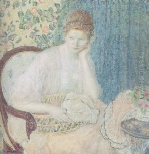 Girl And Work Basket by Frederick Carl Frieseke