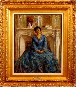 Woman In Blue by Frederick Carl Frieseke