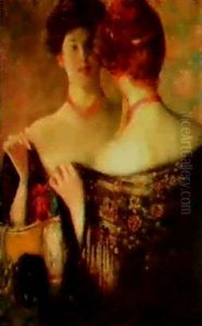 Woman Before A Mirror by Frederick Carl Frieseke