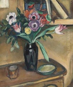 Bouquet D'anemones Et De Tulipes by Achille-Emile Othon Friesz