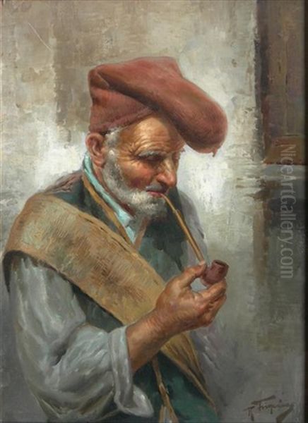 Old Man With A Pipe (+ Untitled; Pair) - view 1