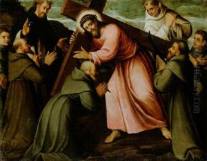 Cristo Portacroce Tra I Santi Domenico, Bernardo, Pietro, Accursio, Ottone E Altri Frati Martiri