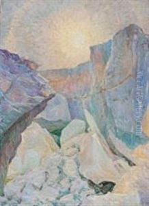At The Big Ice Cave Near Danmarkshavn by Achton Friis