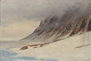Rocky Coast With Low Hanging Clouds In The Northeastern Part Of Greenland by Achton Friis