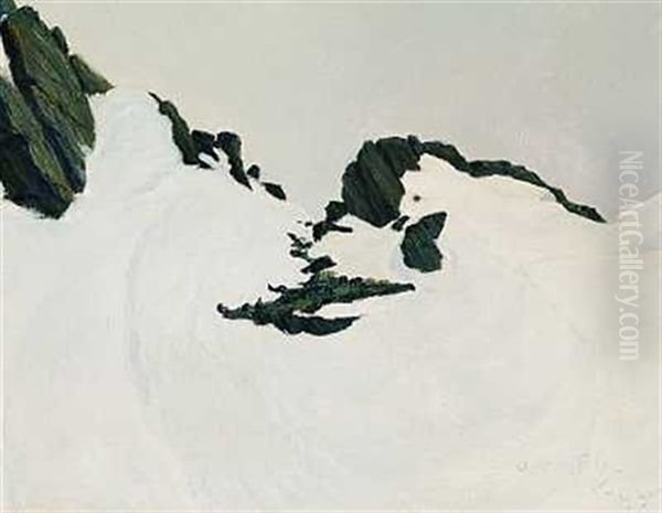 Sne Pa Laesiden Af Klippen - view 1