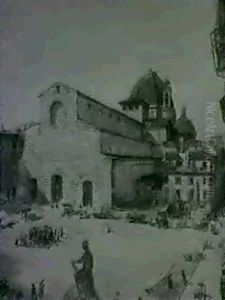 Florence, Piazza S. Lorenzo by Frederick Trapp Friis