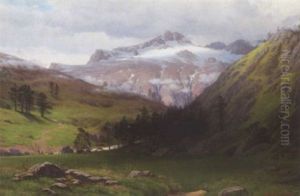 Schweitzerlandskab. Motivet Ved Handeck (haslidalen) by Hans Gabriel Friis