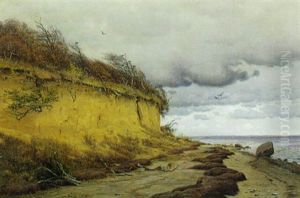 Kystparti Med Stejle Skraenter by Hans Gabriel Friis