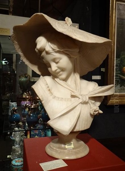 Buste De Jeune Femme Au Chapeau - view 1