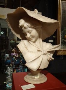 Buste De Jeune Femme Au Chapeau by Antonio Frilli