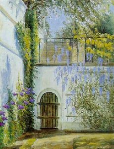 Gardexterior Med Haengende Blaregn by Charlotte Frimodt