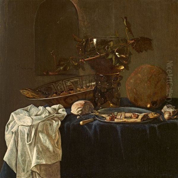 Still Life With A Rummer, Bread, And Fish - view 1
