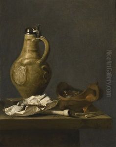 Still Life With An Earthenware Jug, A Deck Of Cards And Smoking Paraphernalia Still Life With An Earthenware Jug, A Deck Of Cards And Smoking Paraphernalia