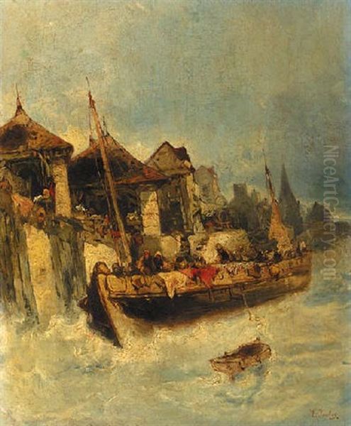 A Ship Along A Quay In The Harbour - view 1