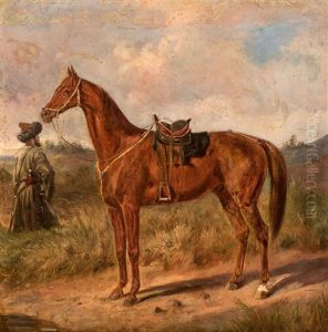 A Cossack With His Horse by Friedrich Frisch