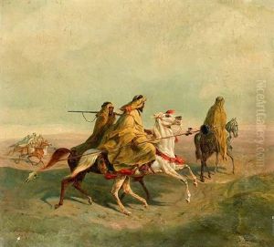 Arabische Reiterhorde by Friedrich Frisch