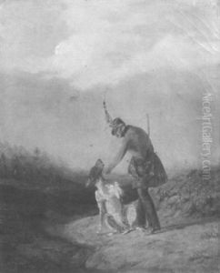 Jagersmann Bestraft Seinen Ungehorsamen Hund by Friedrich Frisch