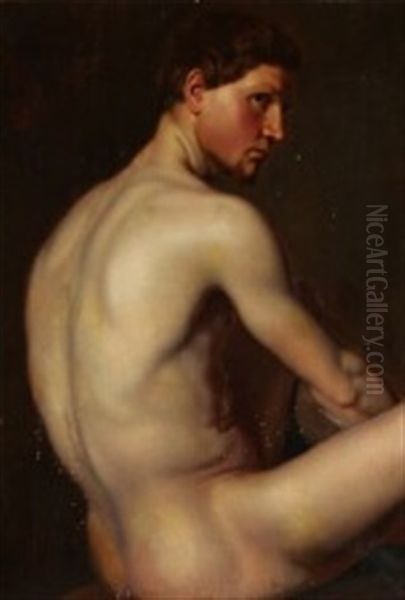Study Of A Naked Male Model - view 1