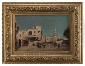 Scene De Rue En Afrique Du Nord by Johann Christoph Frisch
