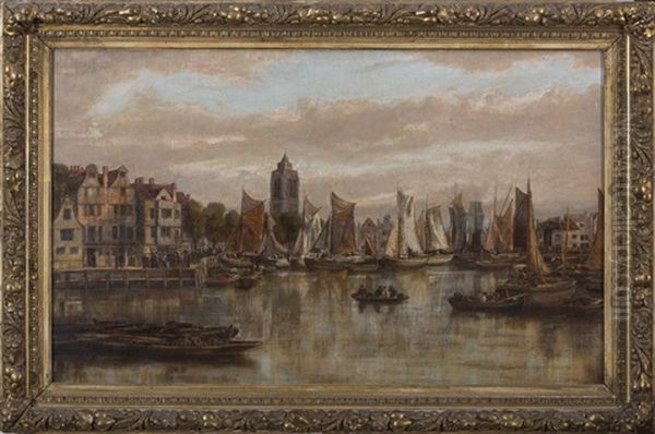 European City View With Bustling Harbor - view 1