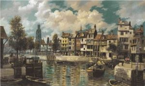 Dutch City View by Johann Christoph Frisch