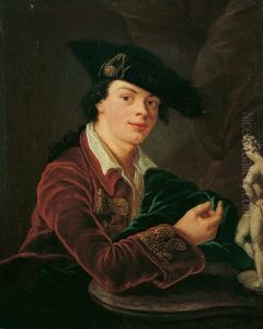 Bildnis Des Miniaturenmalers Christian Horneman (1765-1844) by Johann Christoph Frisch