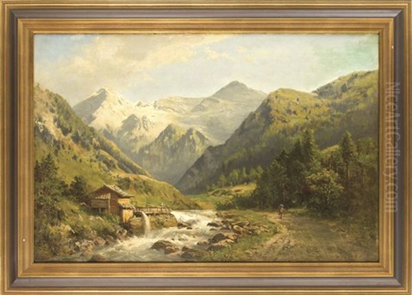 Hochalpine Landschaft Mit Wassermuhle - view 1