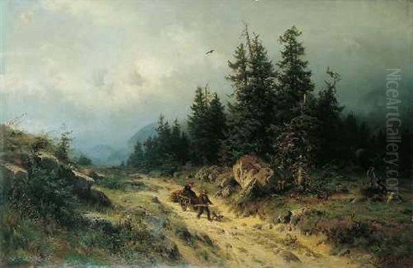 Harzlandschaft Mit Reisigsammlern - view 1