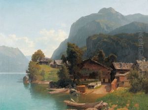 Uferpartie Am Brienzersee by Rudolf (Friedrich Rud.) von Frisching