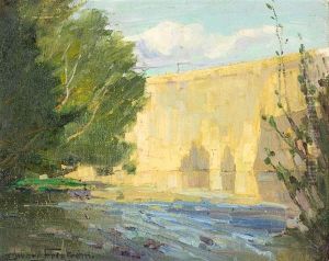 Sunlit Cliffs, Masterton by Claus Edward Fristrom