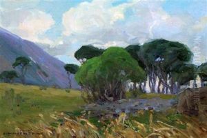 Lake Scene (+ 2 Others; 3 Works) by Claus Edward Fristrom