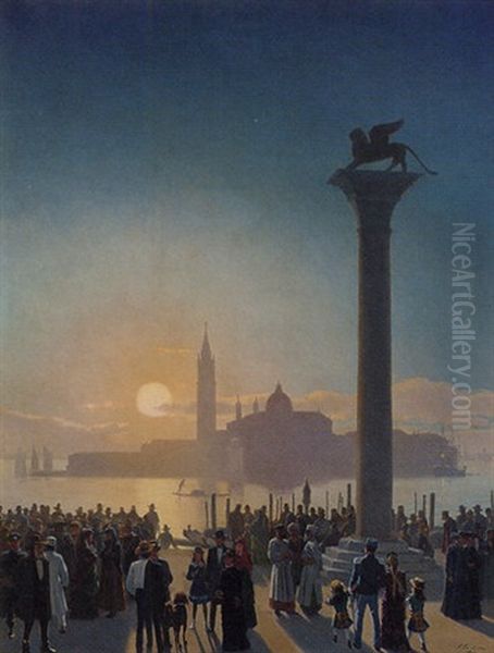 San Giorgio Maggiore Seen From The Piazzetta, Venice - view 1