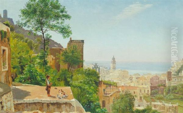 Udsigt Over Neapel By Med Havet I Baggrunden - view 1
