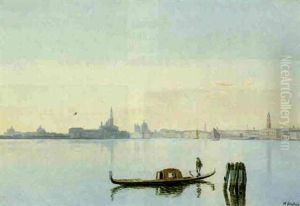 A Gondola In Venice by Niels Fristrupp