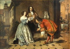 A Scene From Moliere's Le Bourgeois Gentilhomme: Monsieur Jourdain Receiving His Guests