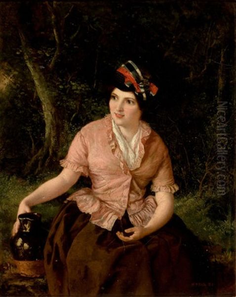 Seated Woman With Jug - view 1