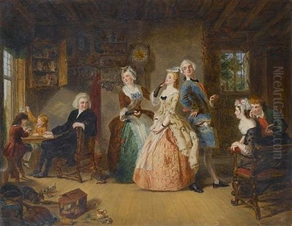 Measuring Heights: A Scene From Oliver Goldsmith's The Vicar Of Wakefield - view 1